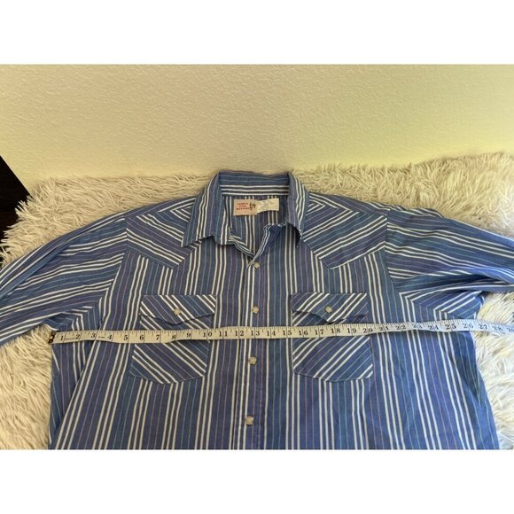 Vintage Saddle King Western Wrangler Style Pearl Button Down Shirt - Picture 5 of 6